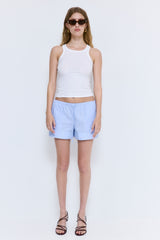 Striped Poplin Shorts
