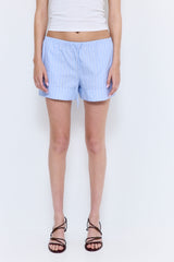 Striped Poplin Shorts