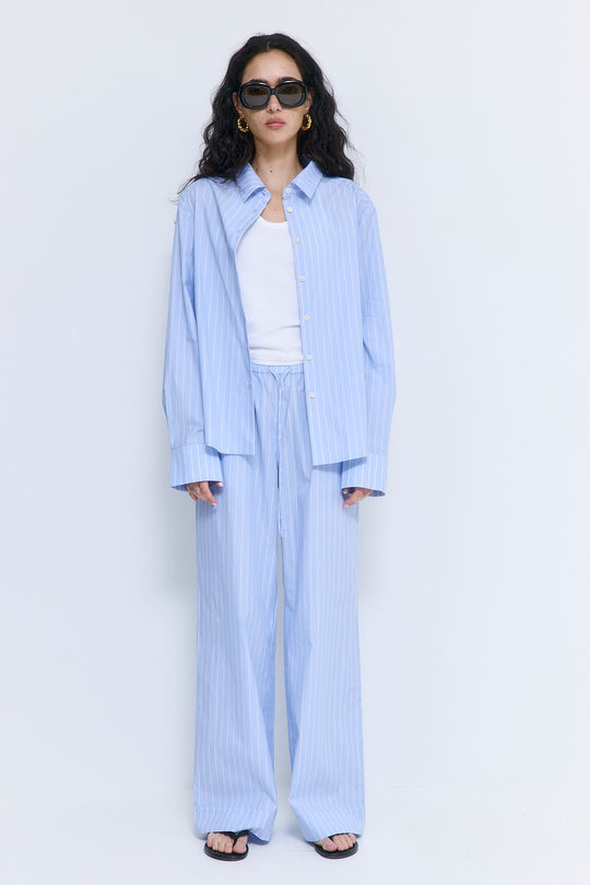 Mid Rise Poplin Pants