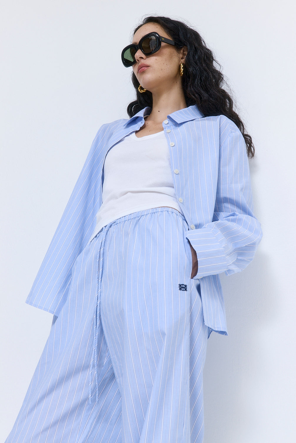 Mid Rise Poplin Pants