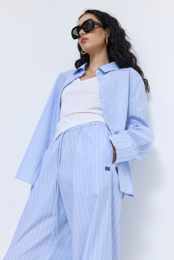 Mid Rise Poplin Pants