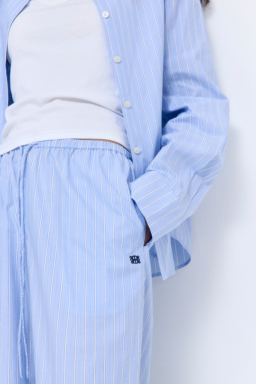 Mid Rise Poplin Pants