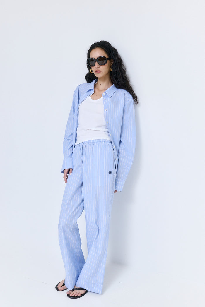 Mid Rise Poplin Pants