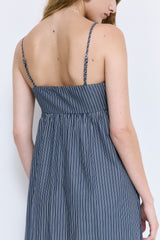Strappy Poplin Maxi Dress