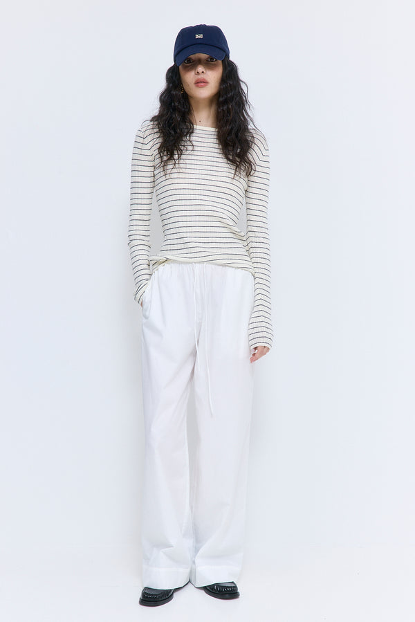 Mid Rise Poplin Pants