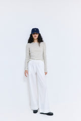 Mid Rise Poplin Pants