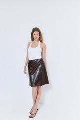 Ribbed Halter Neck Tank Top