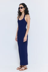 Ribbed Halter Neck Maxi Dress