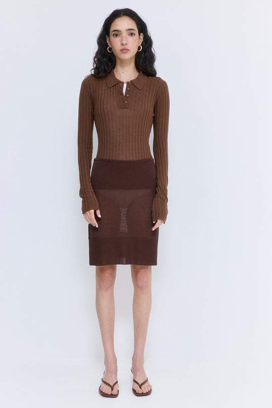 Sheer Midi Skirt