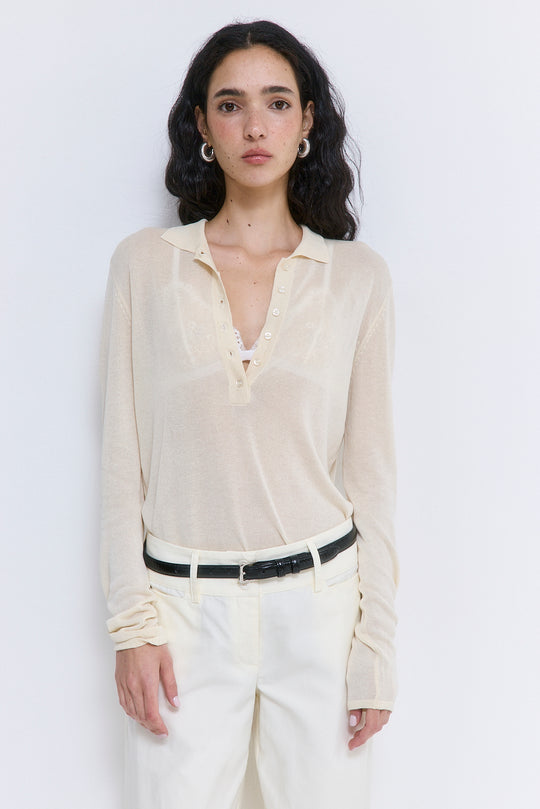 Sheer Polo Tee