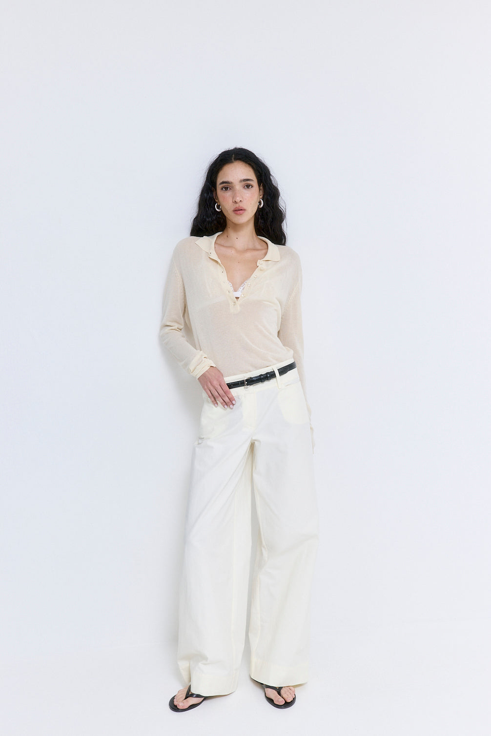Sheer Polo Tee