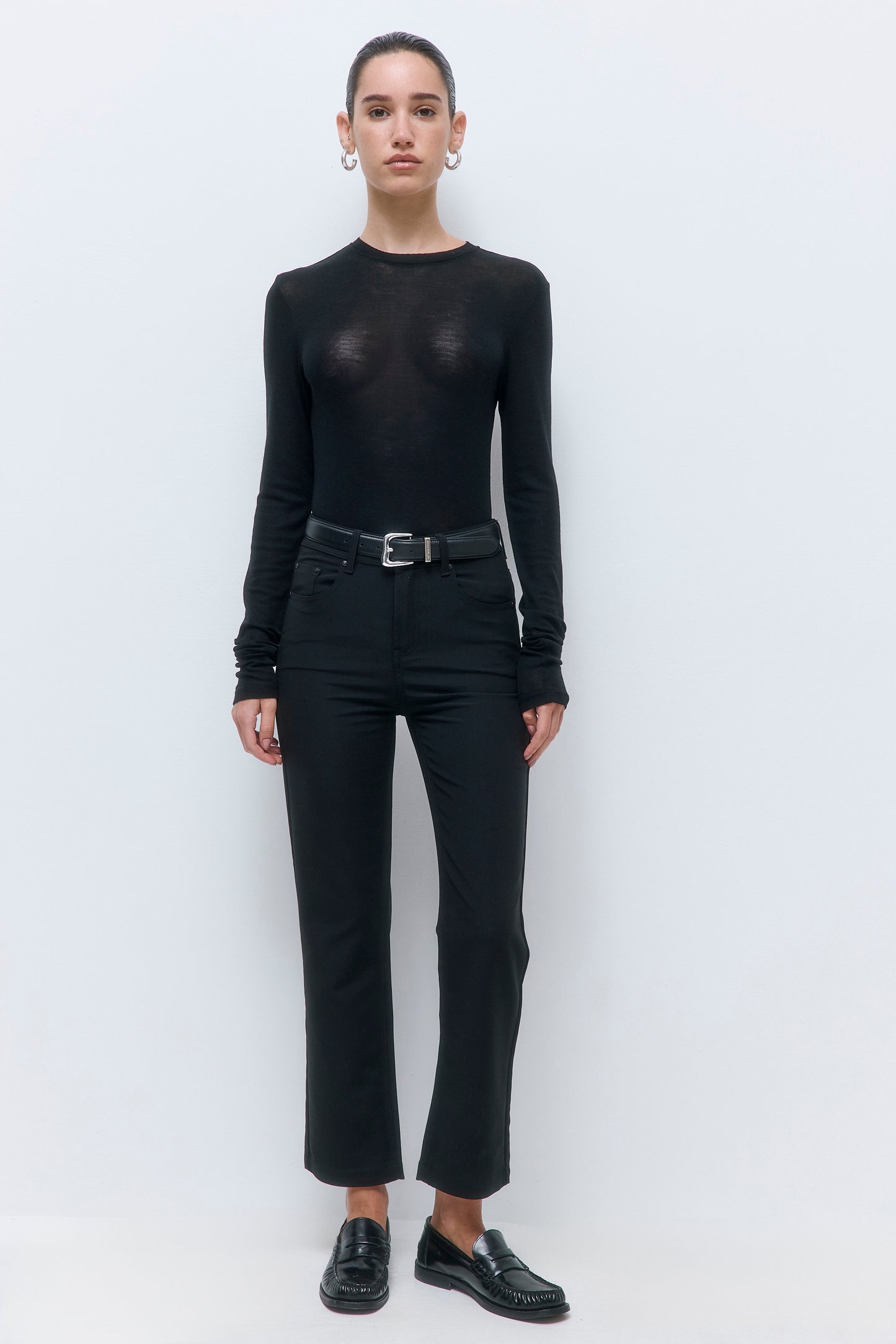 Fitted Thin Wool Long Sleeve