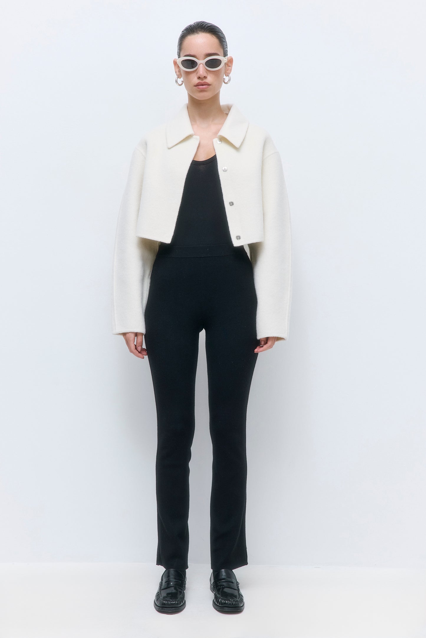 Cropped Ribbed Leggings