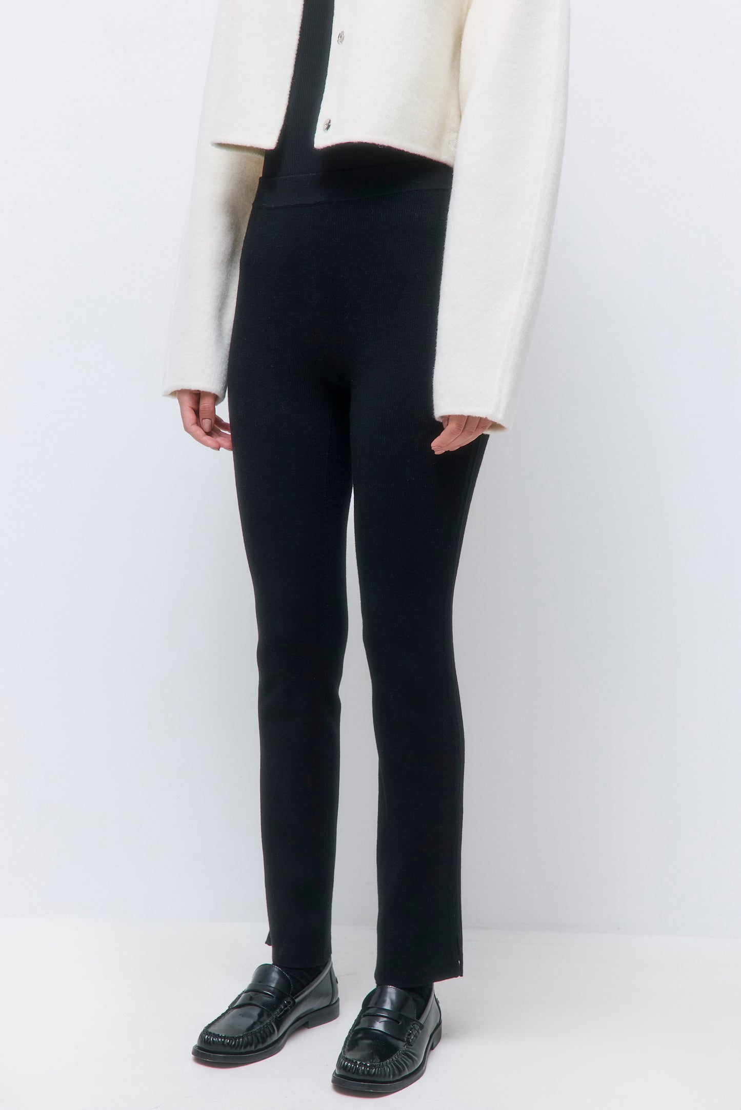 Cropped Ribbed Leggings