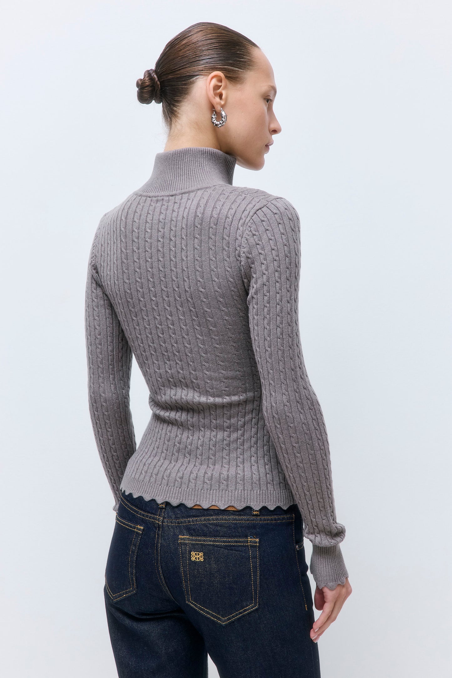 Fitted Cable Knit Cardigan