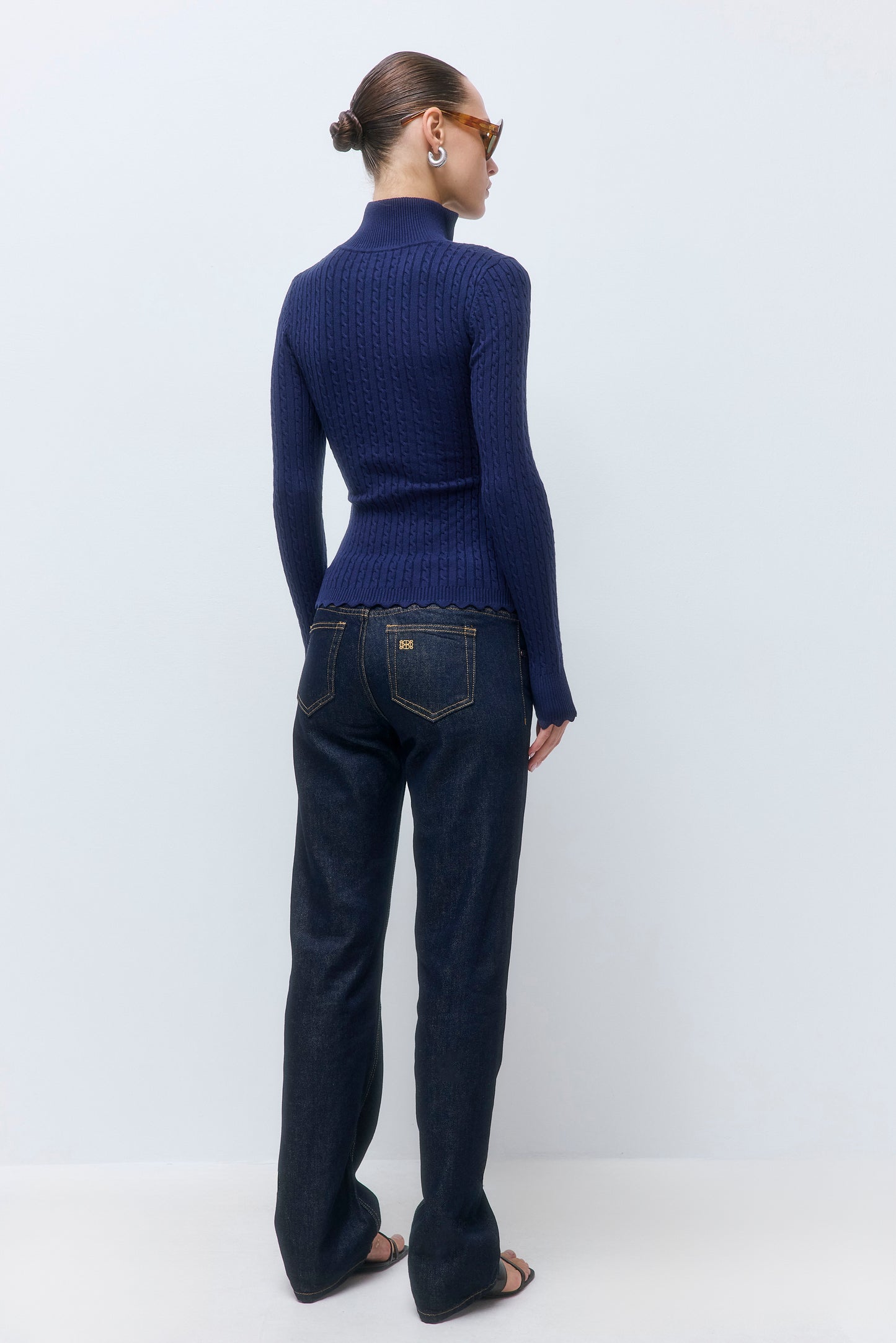 Fitted Cable Knit Cardigan