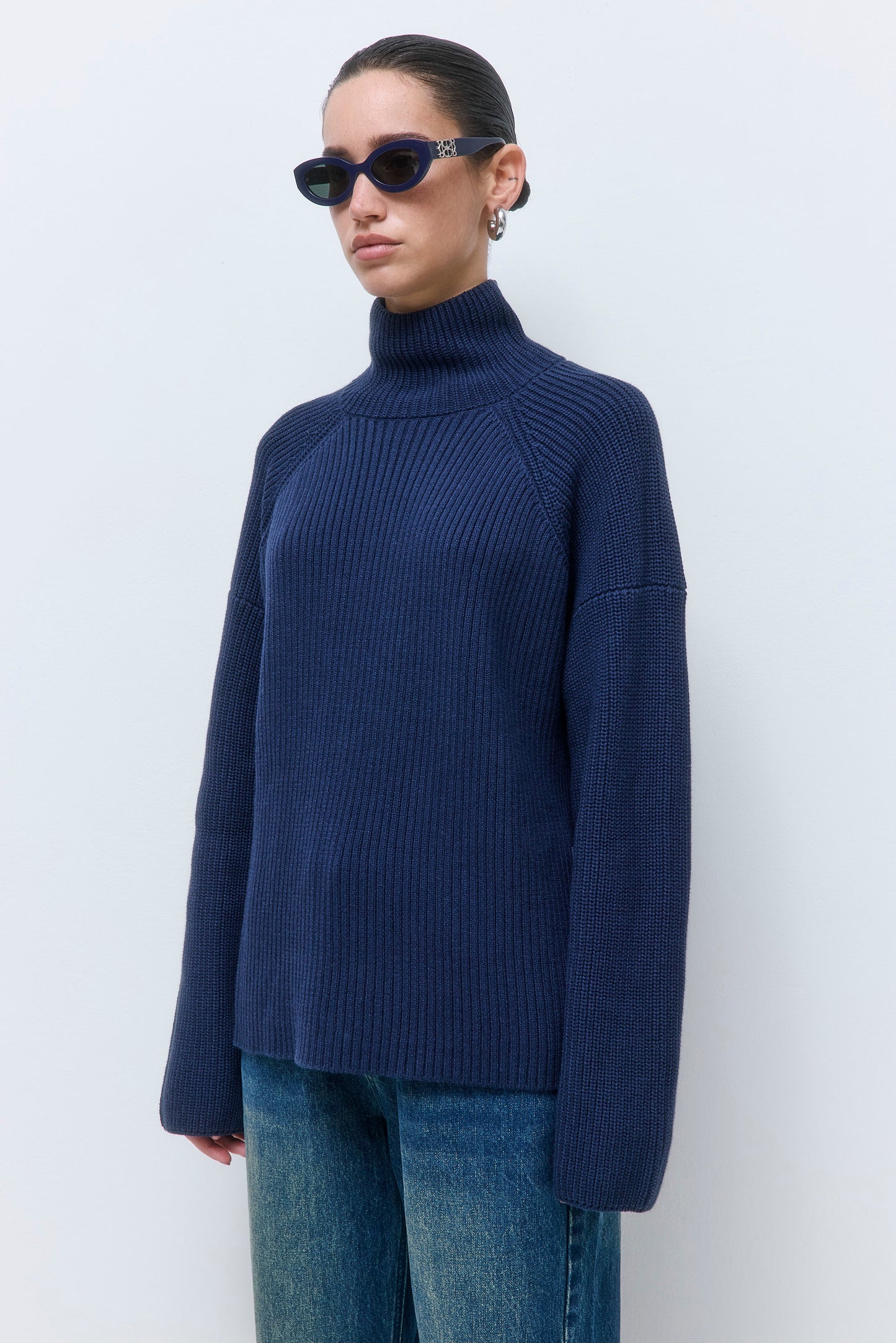 Ribbed Turtleneck Sweater