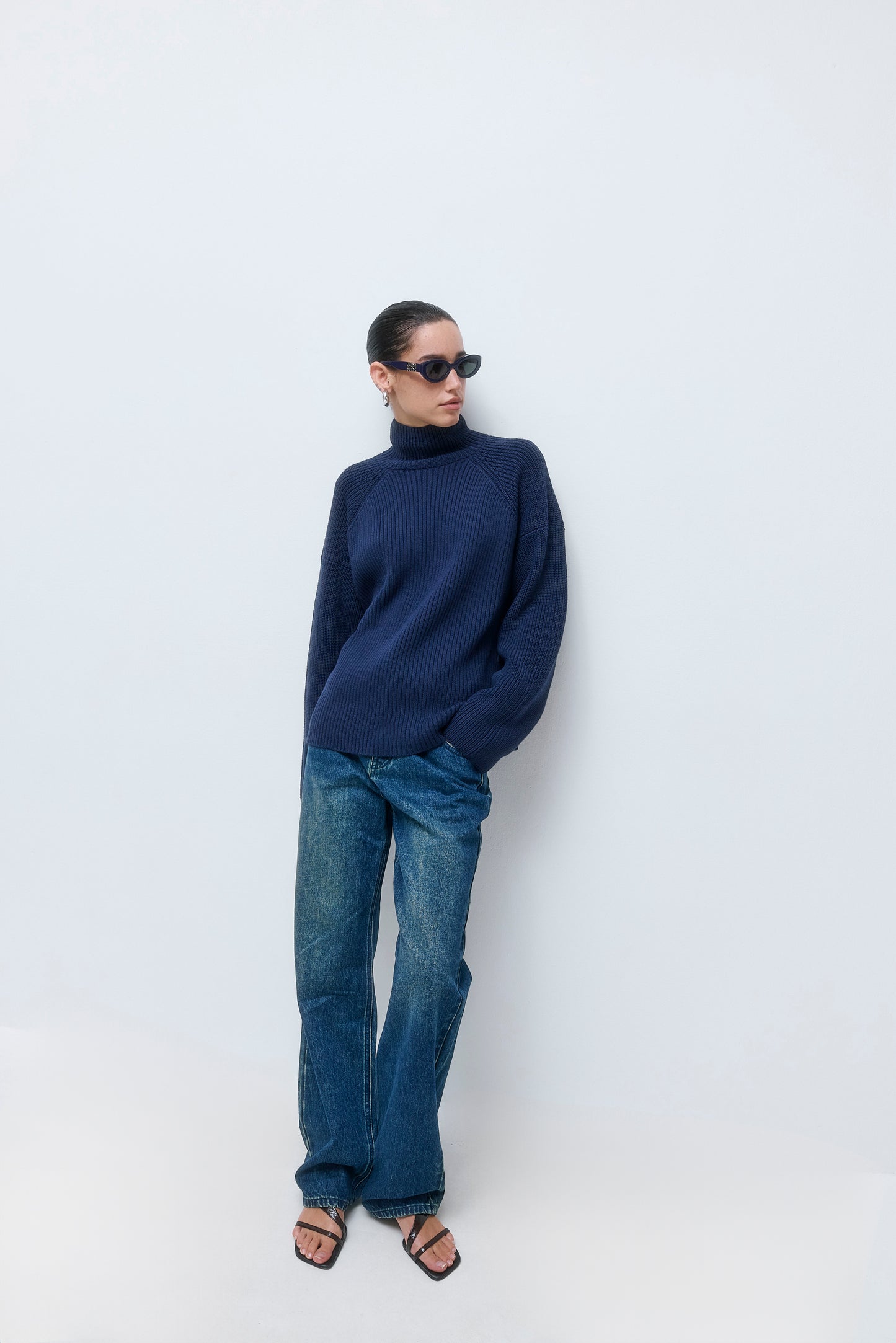 Ribbed Turtleneck Sweater