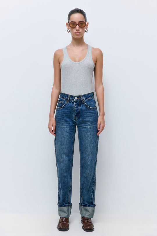 No.16| Mid Waist Straight Denim