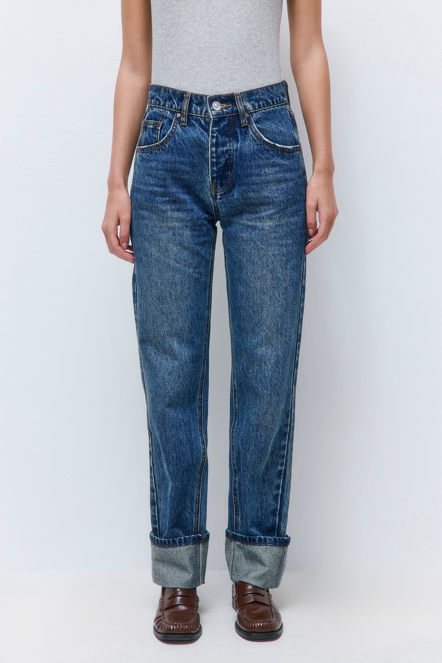 No.16| Mid Waist Straight Denim