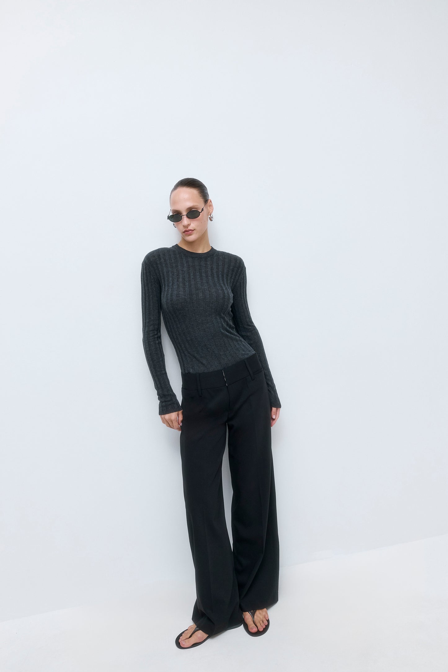Soft Ribbed Crew Neck