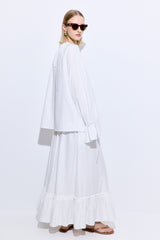 Ruffled Poplin Blouse