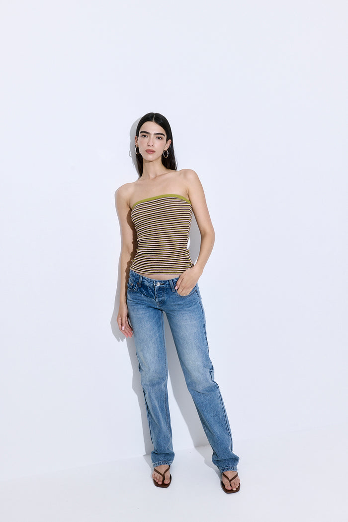Crochet Strapless Top