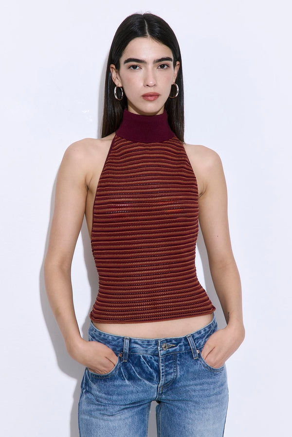 Crochet Turtle Neck Top