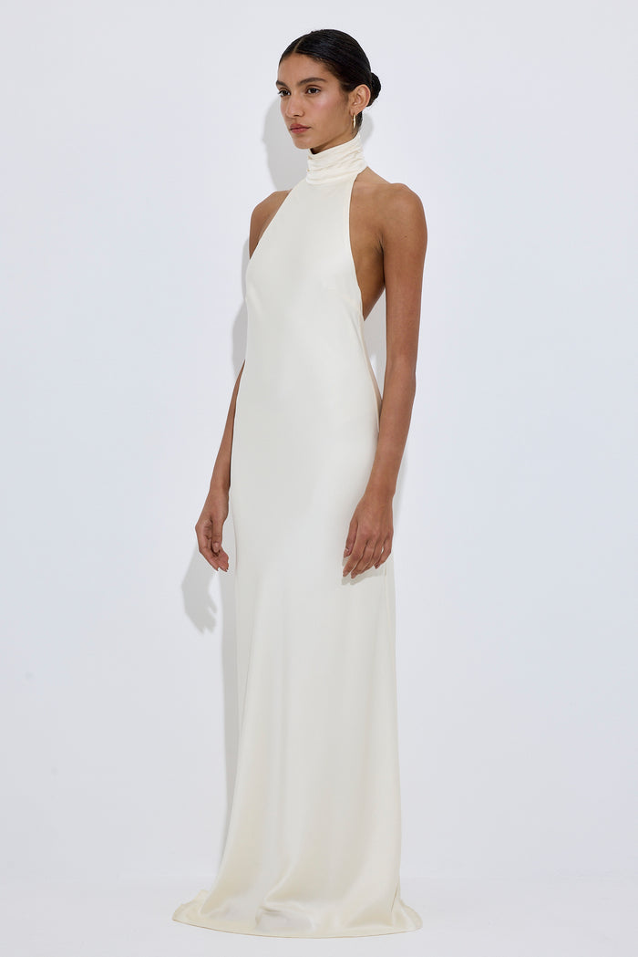 Limited Edition Collared Satin Dress