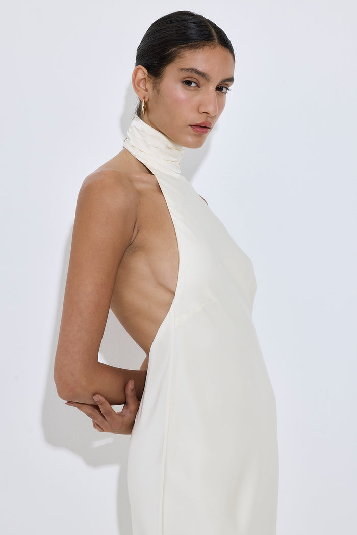 Limited Edition Collared Satin Dress