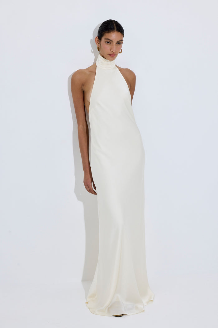 Limited Edition Collared Satin Dress