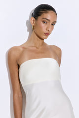 Satin Strapless Maxi Dress