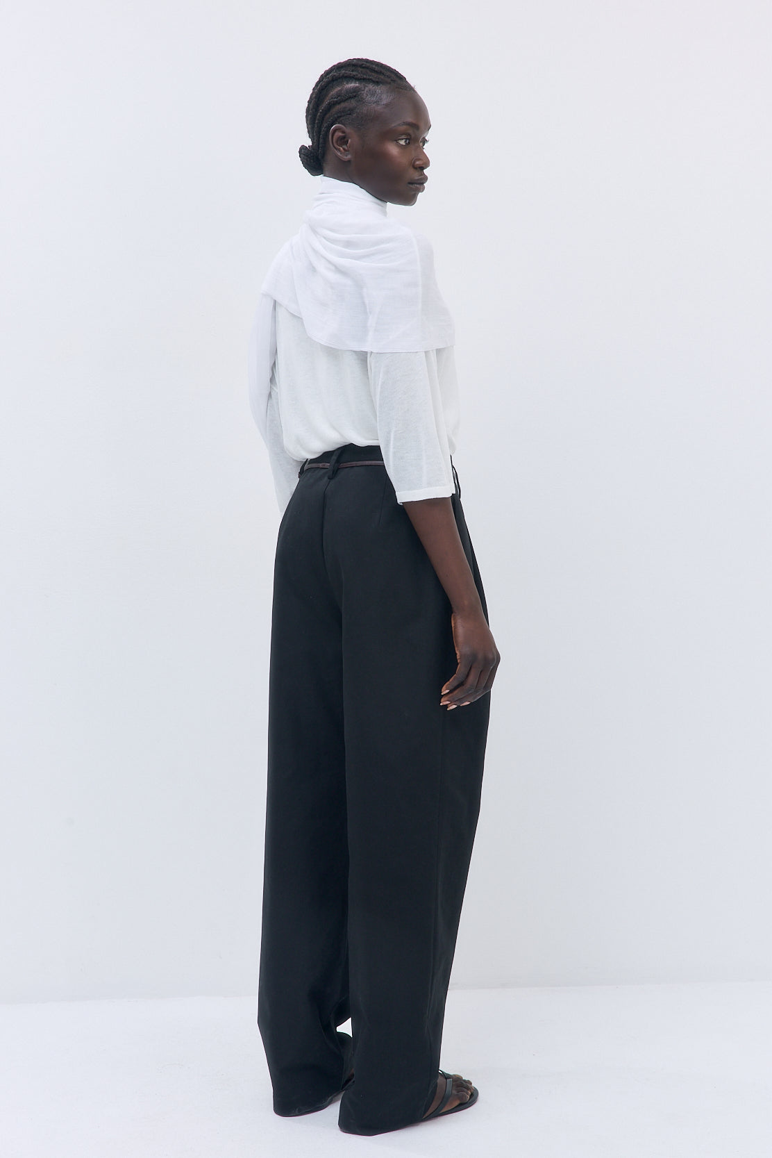 Pleated Barrel Pants