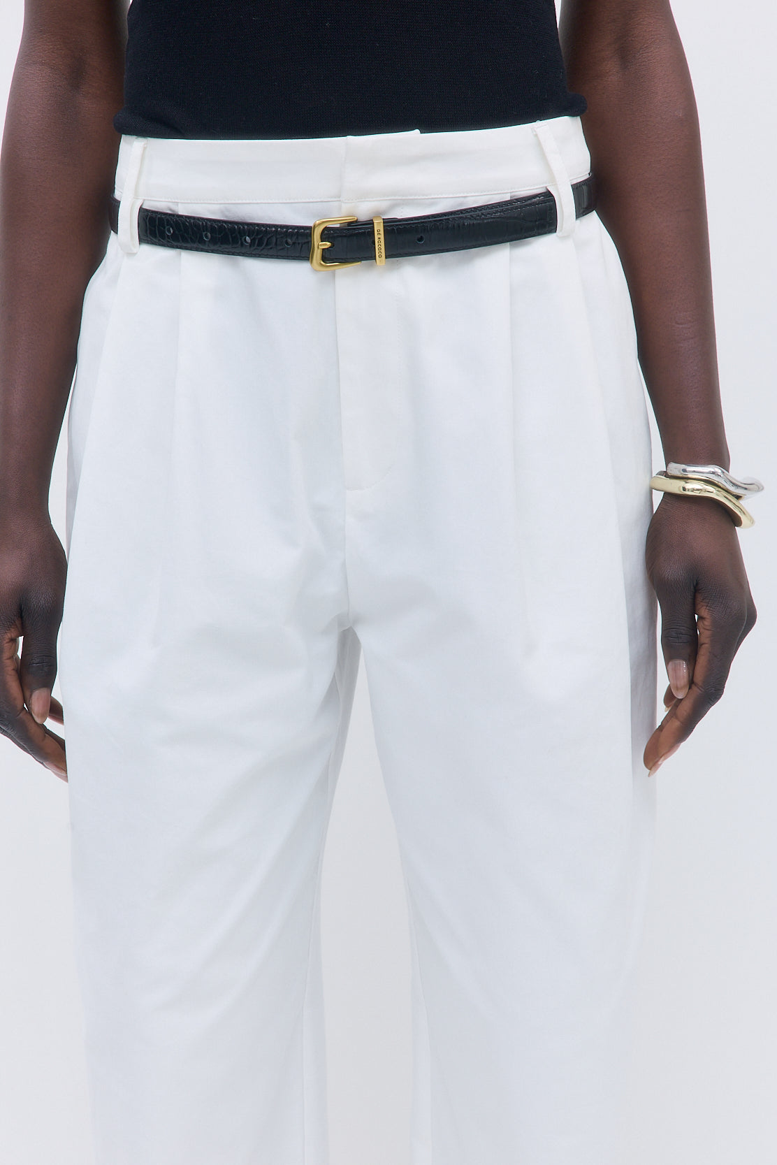 Pleated Barrel Pants