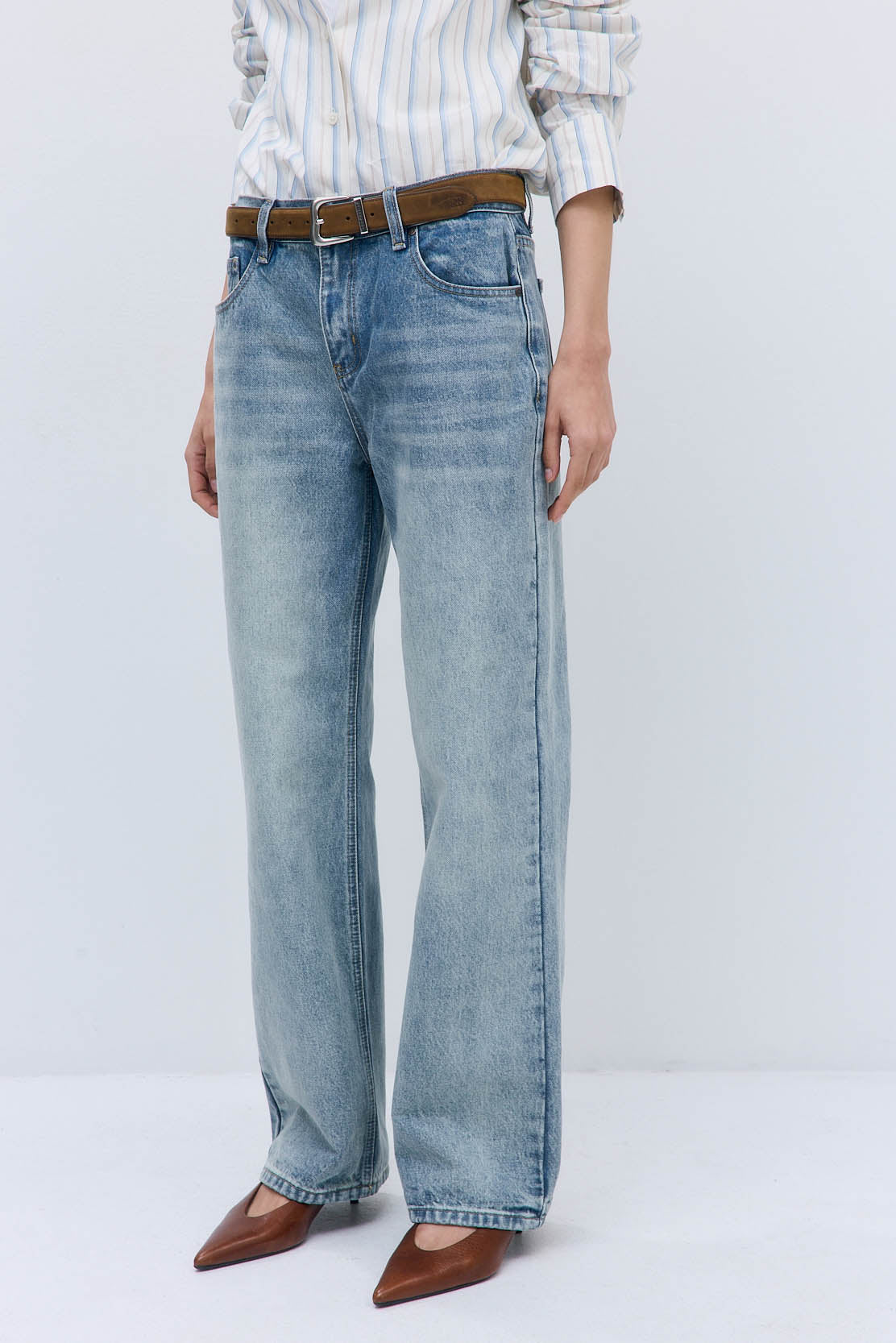 No.11| Mid Rise Full Length Baggy Denim