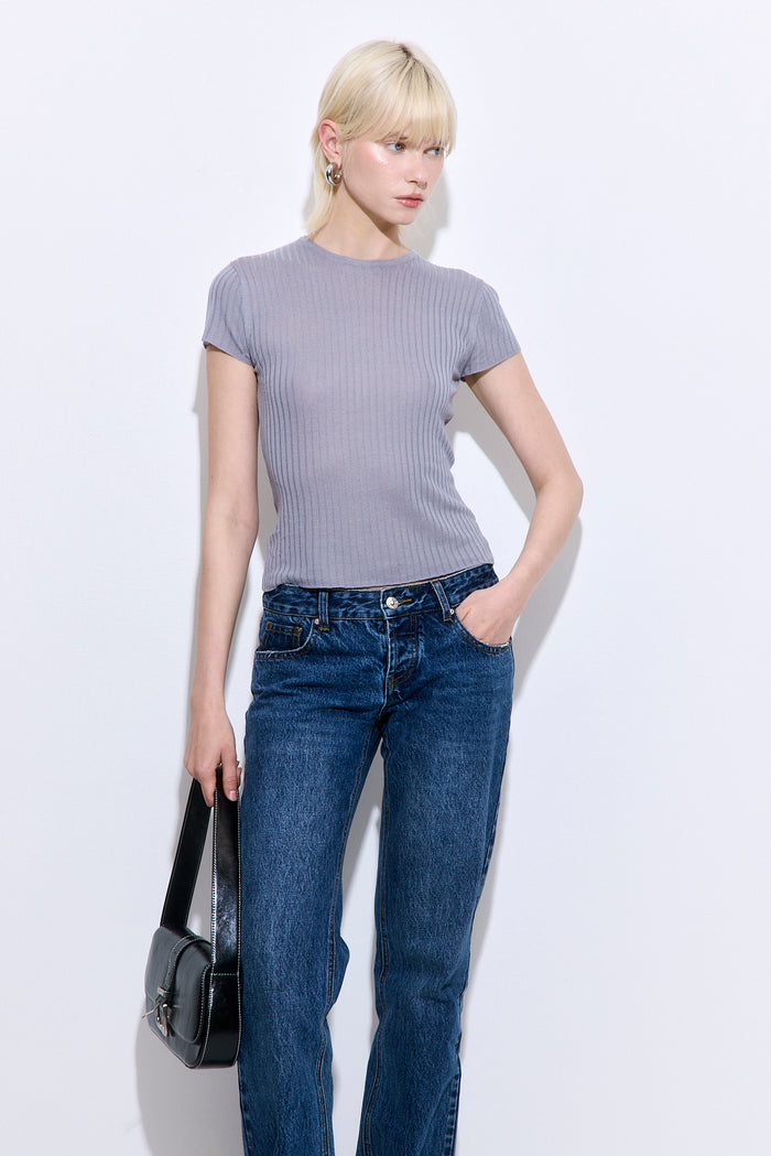 Sheer Ribbed Top