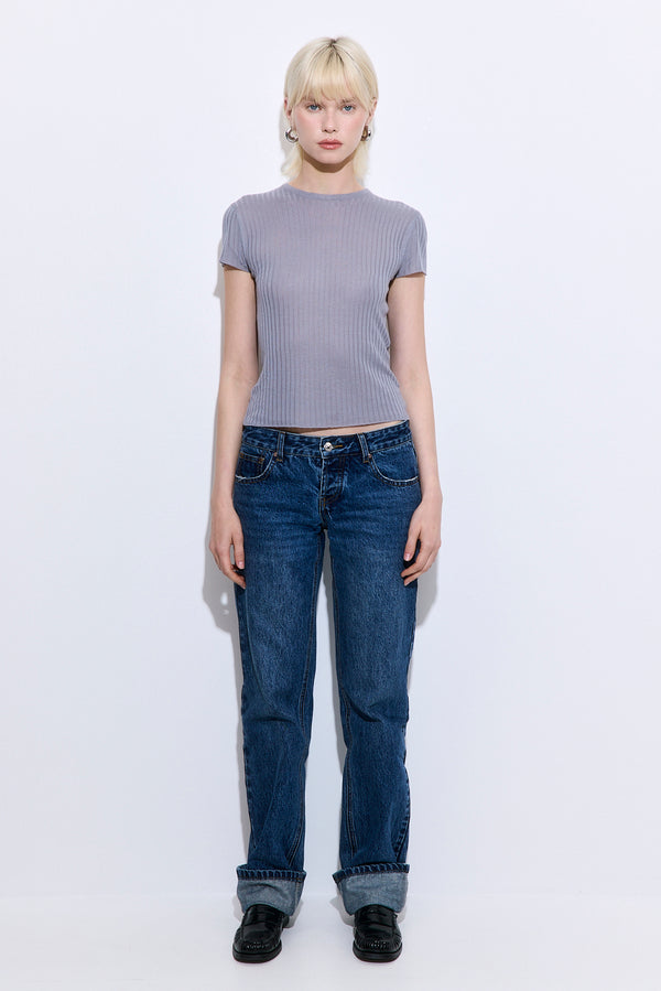 Sheer Ribbed Top