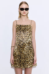 Satin Squared Neck Mini Dress