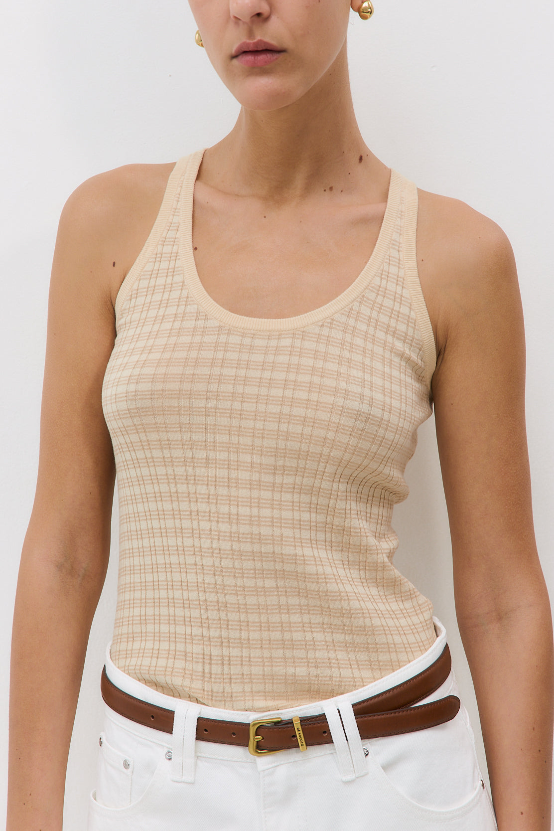 Ribbed Striped Tank Top