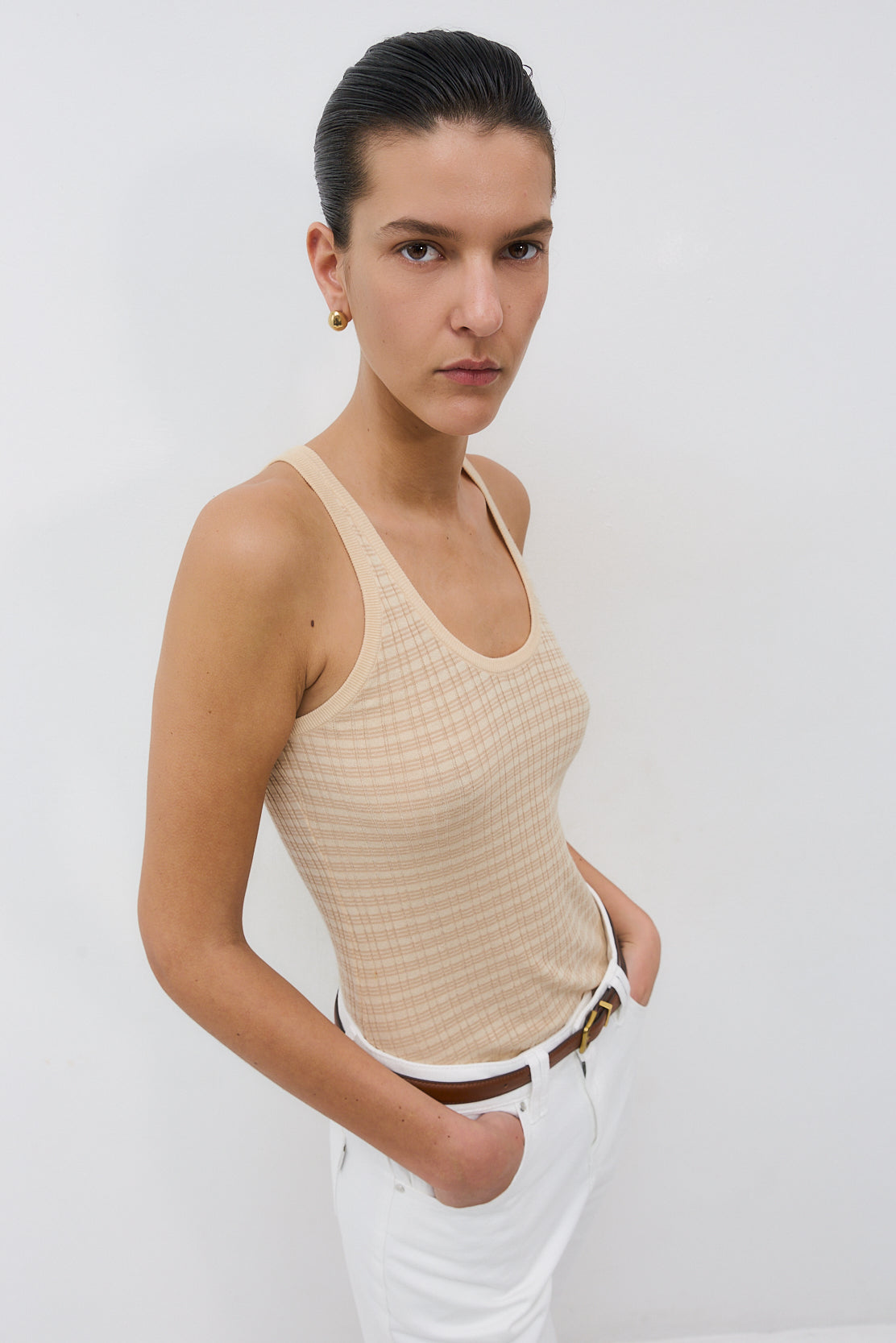 Ribbed Striped Tank Top