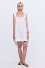 Ruffled Poplin Mini Dress