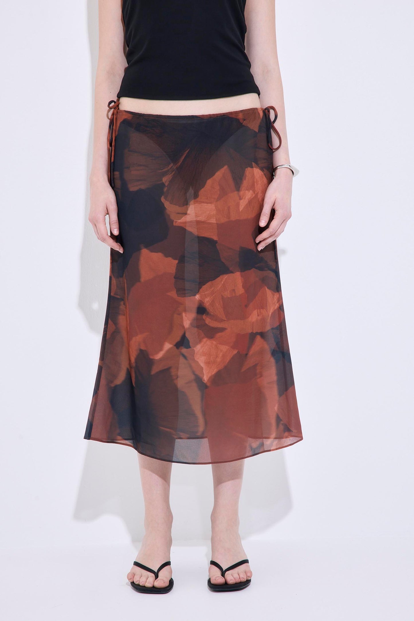 Semi Sheer Midi Skirt