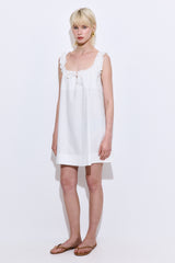 Ruffled Poplin Mini Dress