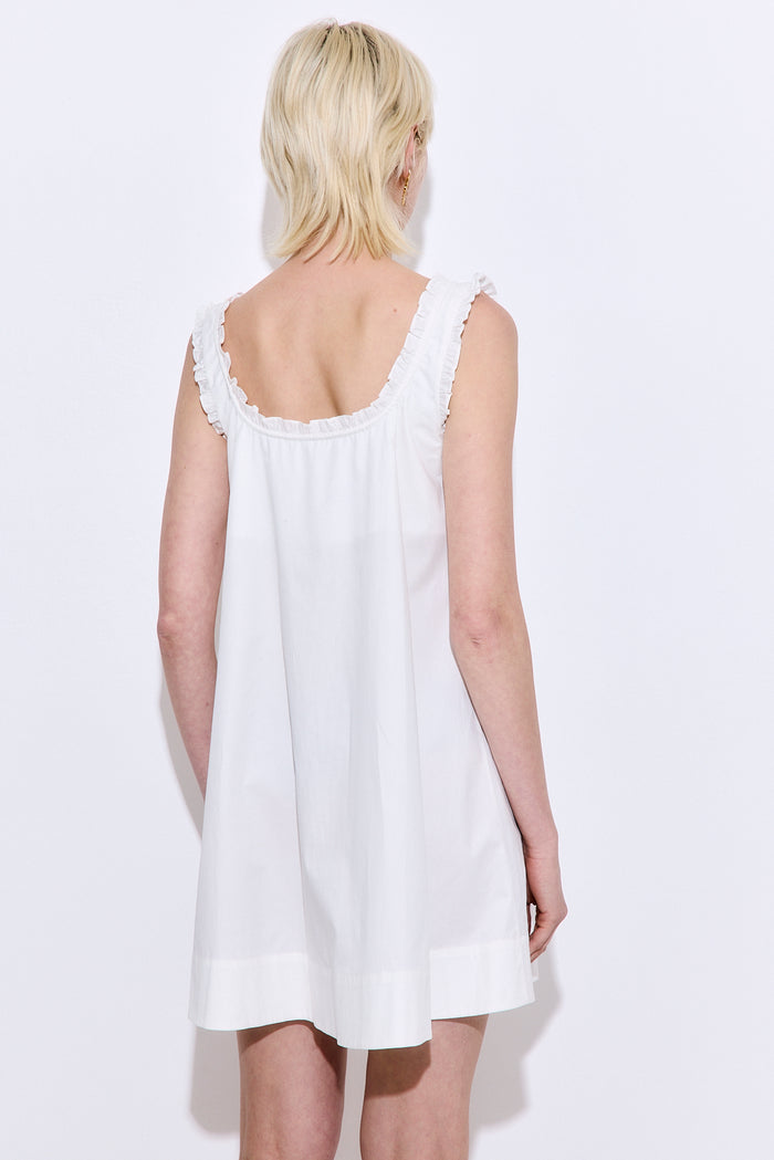 Ruffled Poplin Mini Dress