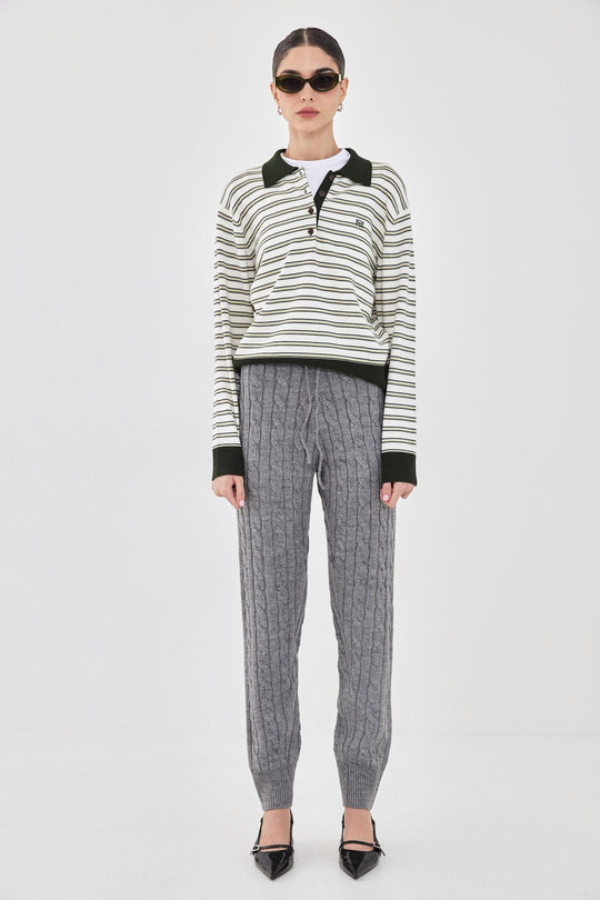 Cable-Knit Jogger - Dé Rococo