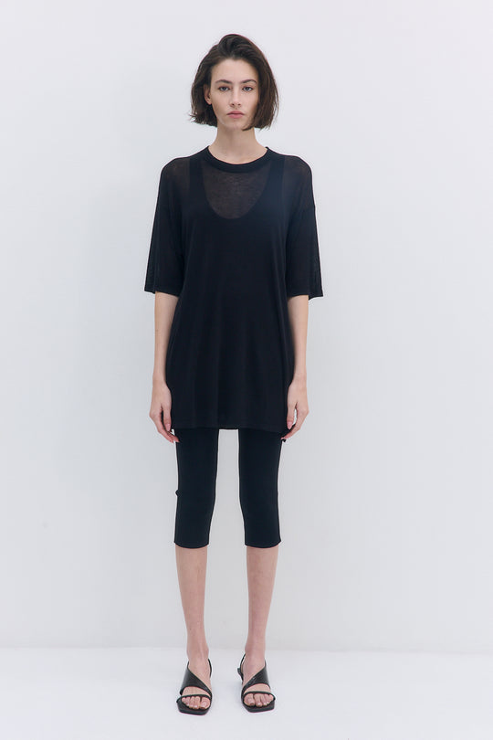 Semi Sheer Oversized Top