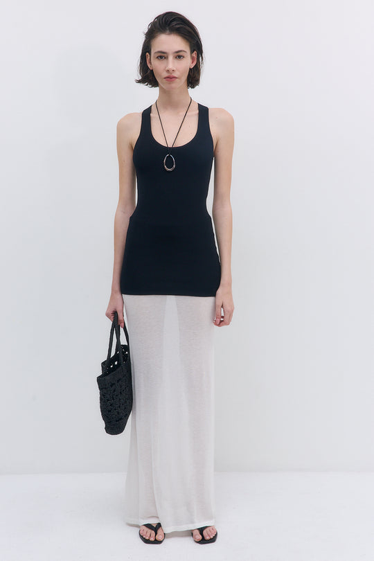 Tight Ribbed Long Tank Top