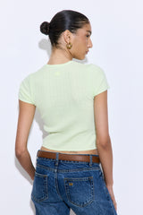 Ribbed Crew Neck Tee