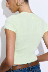 Ribbed Crew Neck Tee