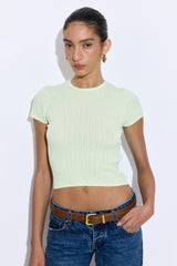 Ribbed Crew Neck Tee